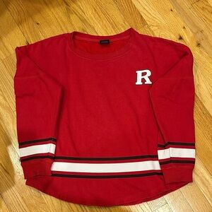 Rutgers Sweatshirt with Stripes and R Logo